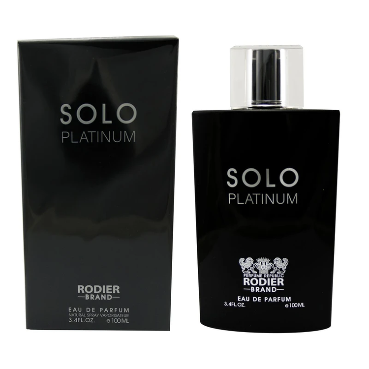 ادو پرفیوم مردانه رودیر مدل Solo Platinum حجم 100 میلیلیتر